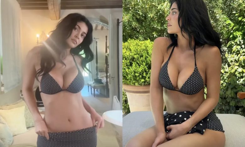 Kylie Jenner’s Summer Style Is All About Polka Dots And Bold Swimwear [Photos]