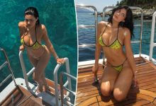 Kylie Jenner Turns Up The Heat In Greece Wearing A Neon G-String Bikini [Photos]