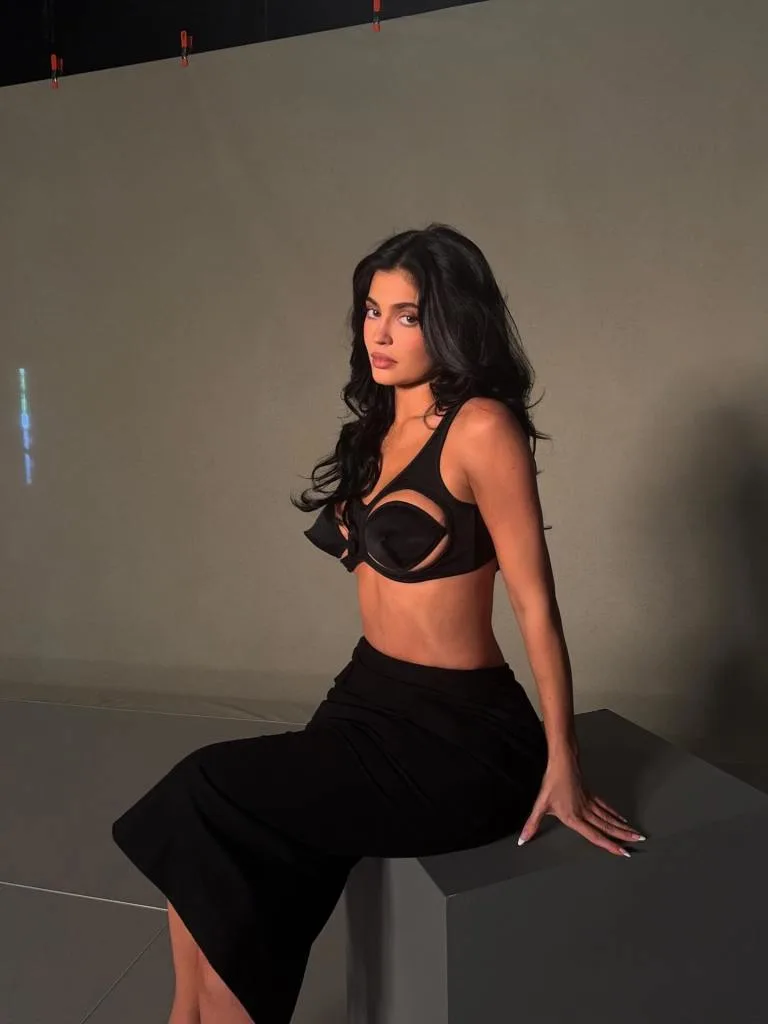 Kylie Jenner Channels Madonna In Bold Cone Bra Look For Kardashian Family Photoshoot