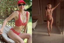 January Jones Shows Off Her Incredible Figure In Nude Underwear
