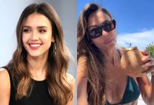 Jessica Alba Rocks Micro Teal Bikini While Talking About “Falling in Love”
