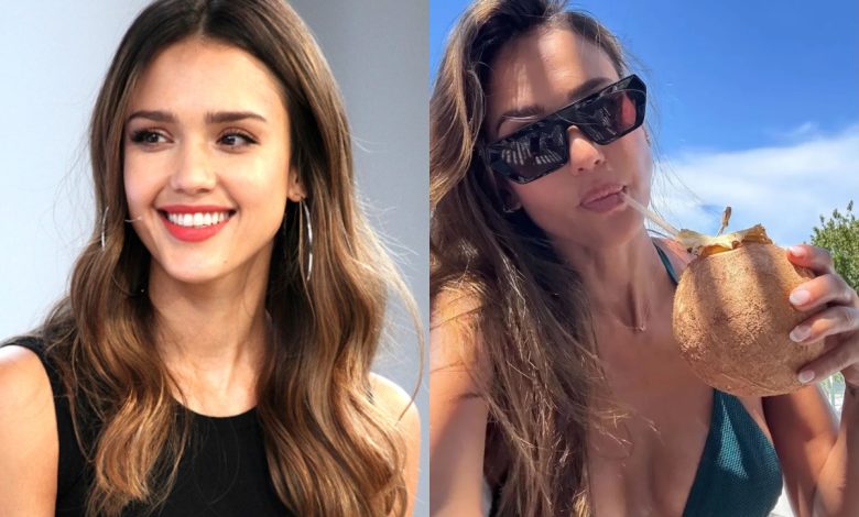 Jessica Alba Rocks Micro Teal Bikini While Talking About “Falling in Love” Jessica Alba Rocks Micro Teal Bikini While Talking About “Falling in Love”