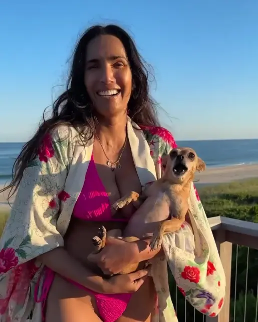 54-Year-Old Padma Lakshmi Stuns In Hot Pink Bikini During Hamptons Vacation