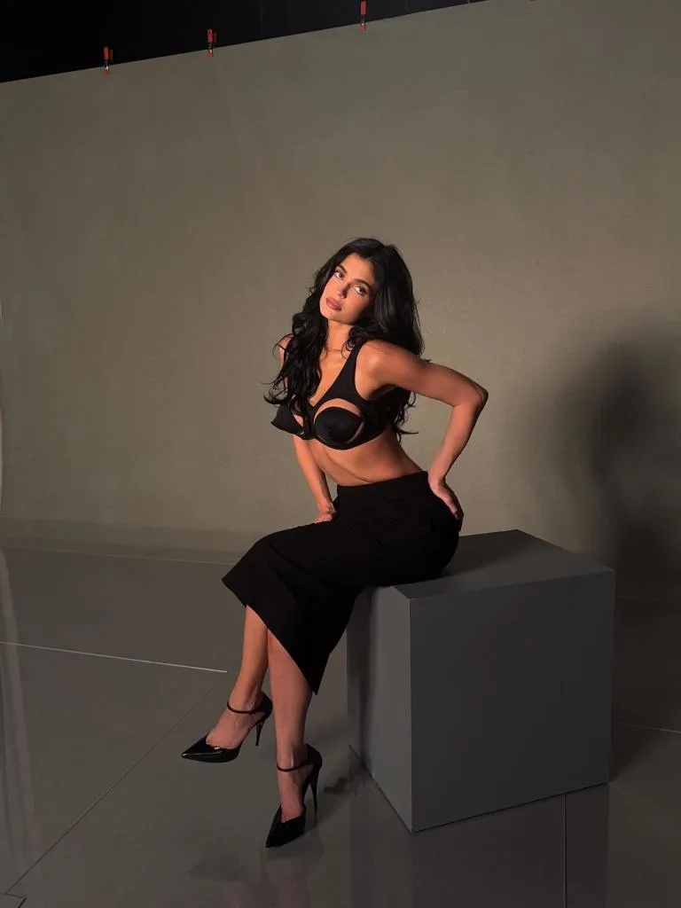 Kylie Jenner Channels Madonna In Bold Cone Bra Look For Kardashian Family Photoshoot